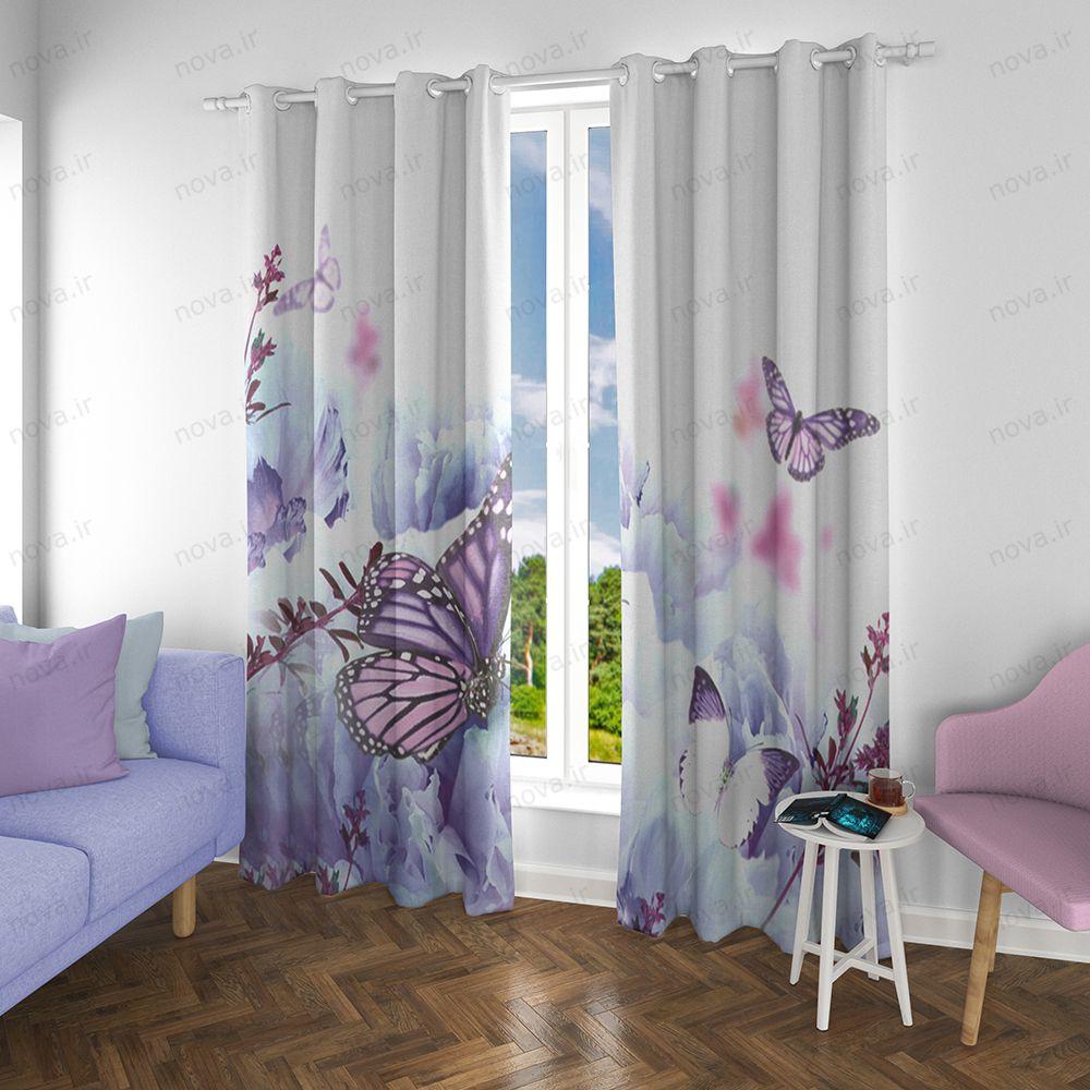 عکس محصول پرده پانچی مدرن طرح حیوانات کد PUN-98