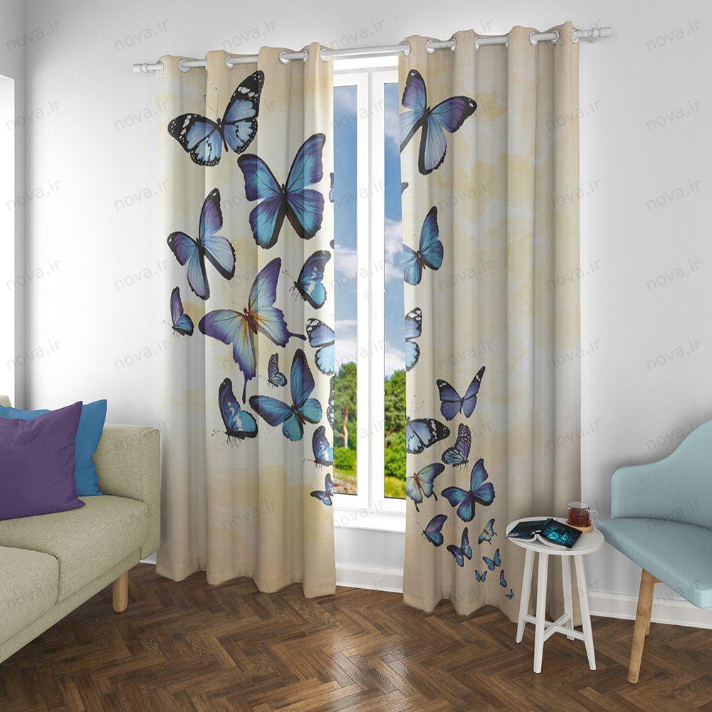 عکس محصول پرده پانچی مدرن طرح حیوانات کد PUN-108